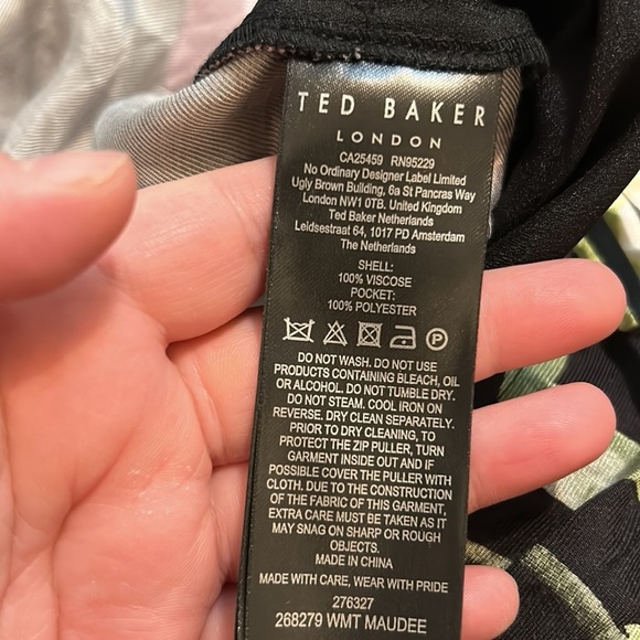 Ted Baker Maudee Printed Halter Neck Wide Leg Floral Jumpsuit Viscose - Picture 15 of 16